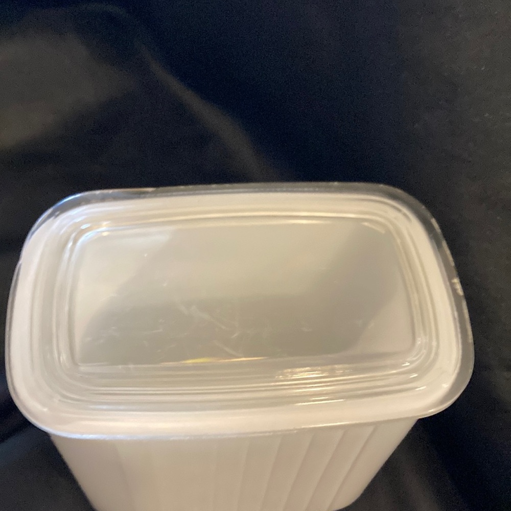 Vintage Hazel Atlas Rrefrigerator Milk Glass Storage Container - Picture 2 of 6